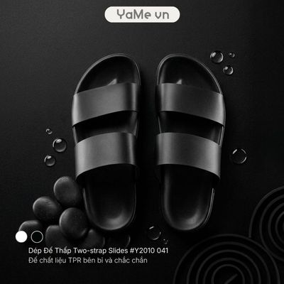 Dép Nam Đế Thấp Two-strap Slides #Y2010 041 24220 |YaMe|