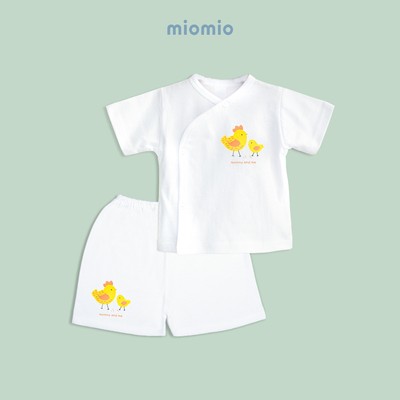 Bộ, Quần, Áo Cộc Tay Cài Lệch Sơ Sinh MIOMIO - In Hình Gà, Hươu, Nai - Cho Bé Trai, Bé Gái (Từ 0-3M), Vải Cotton