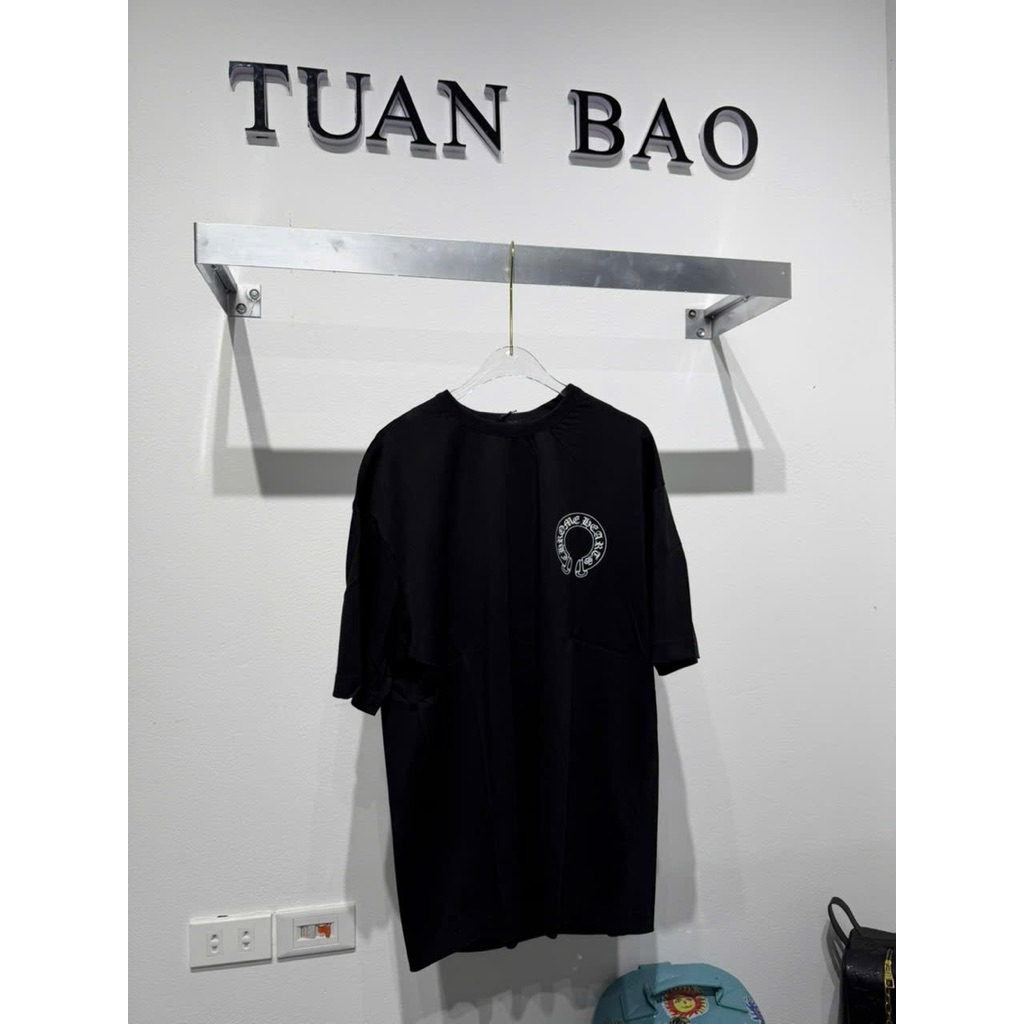 ⚡️[High Quality] T-Shirt Chome Phối  Đen Mix Rách Hoạ tiết Hàng QCCC Loại 1