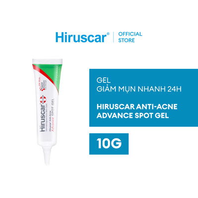 (HB_Gift) Gel giảm mụn nhanh 24h Hiruscar Anti Acne Advance Spot Gel 10g