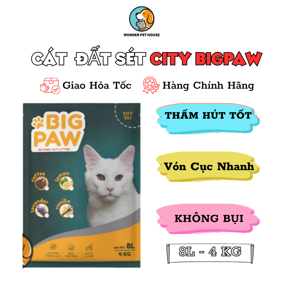 [HỎA TỐC HCM] Cát vệ sinh Citycat Big Paw 8L