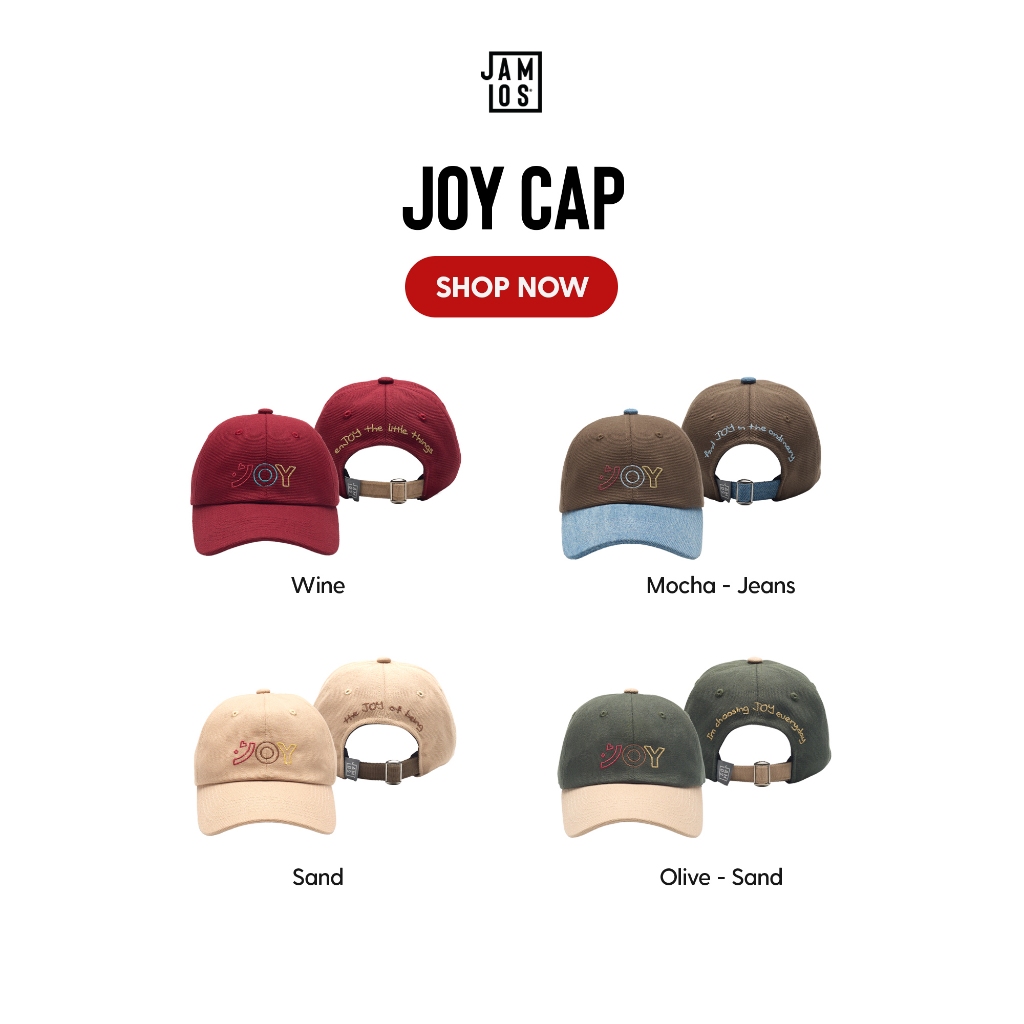 Joy Cap - Nón lưỡi trai vải canvas in chữ Joy Jamlos