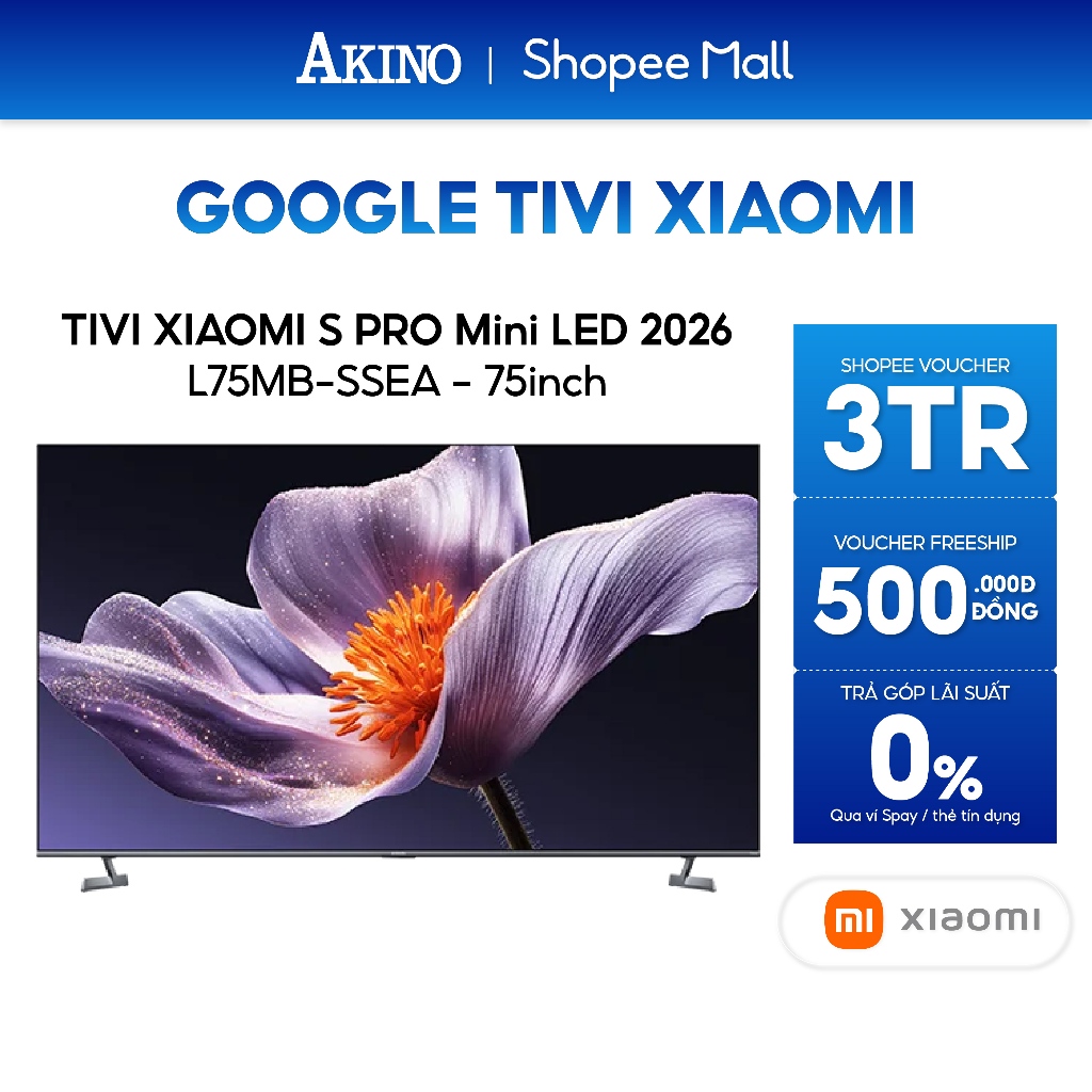 Tivi Xiaomi S Pro 75" 2026 | Mini LED - Tầng số quét 144Hz | Bản Quốc Tế (L75MB-SSEA) Bảo Hành Chính