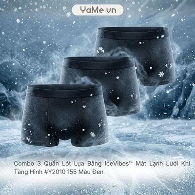 Combo 3 Quần Lót Lụa Nam Băng IceVibes™ Mát Lạnh Lưới Khí Tàng Hình #Y2010 155 24916 |YaMe|
