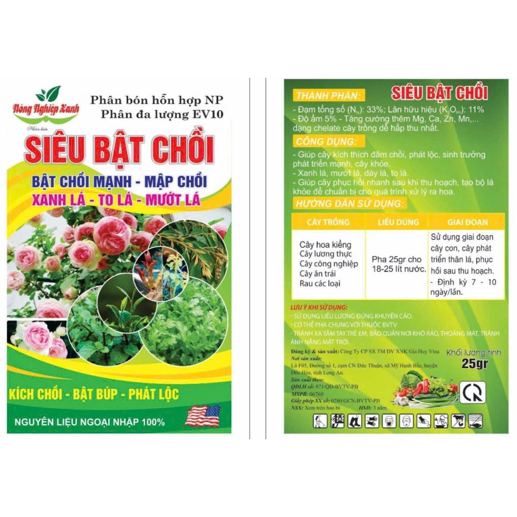 Siêu bật chồi -Phân đa lượng EV10