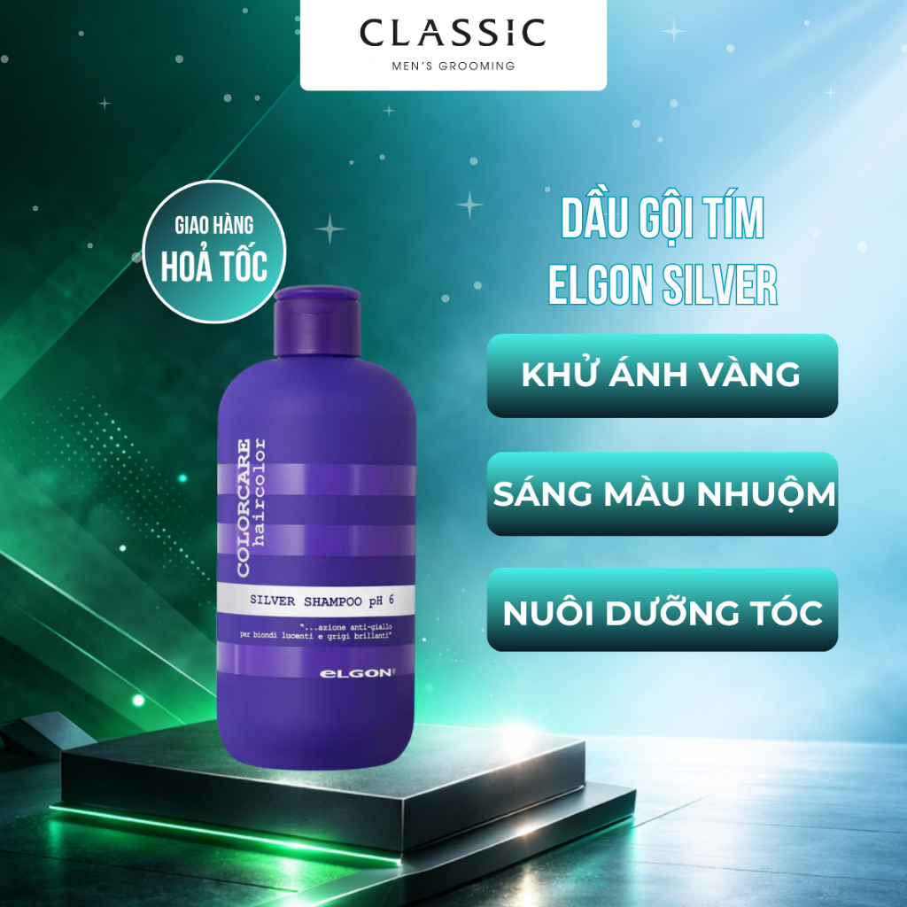 Dầu gội tím khử ánh vàng Elgon Silver