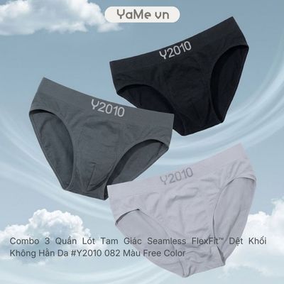 Combo 3 Quần Lót Tam Giác Nam Seamless FlexFit™ Dệt Khối Không Hằn Da #Y2010 082 20971 |YaMe|