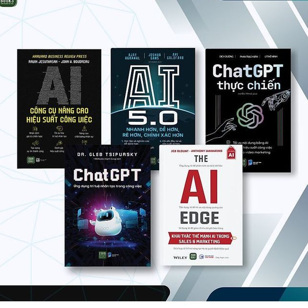 Combo 5 cuốn: Chat GPT + Chat GPT Thực Chiến + AI 5.0 + The AI Edge + AI Công Cụ Nâng Cao Hiệu Suất 