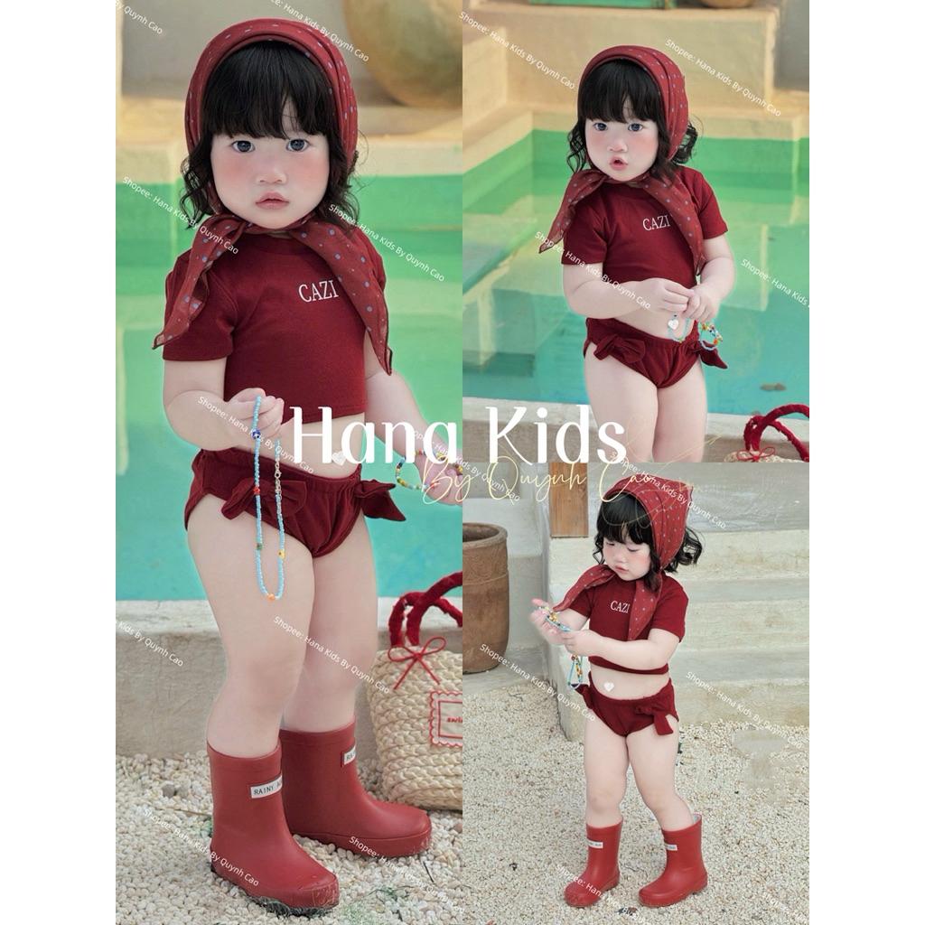 [Chỉ Bán Loại 1] SET BIKINI 2 MẢNH CHO BÉ GÁI - ĐỒ BƠI 2 MẢNH CHO BÉ GÁI - SET BIKINI C.A.Z.I - Hana