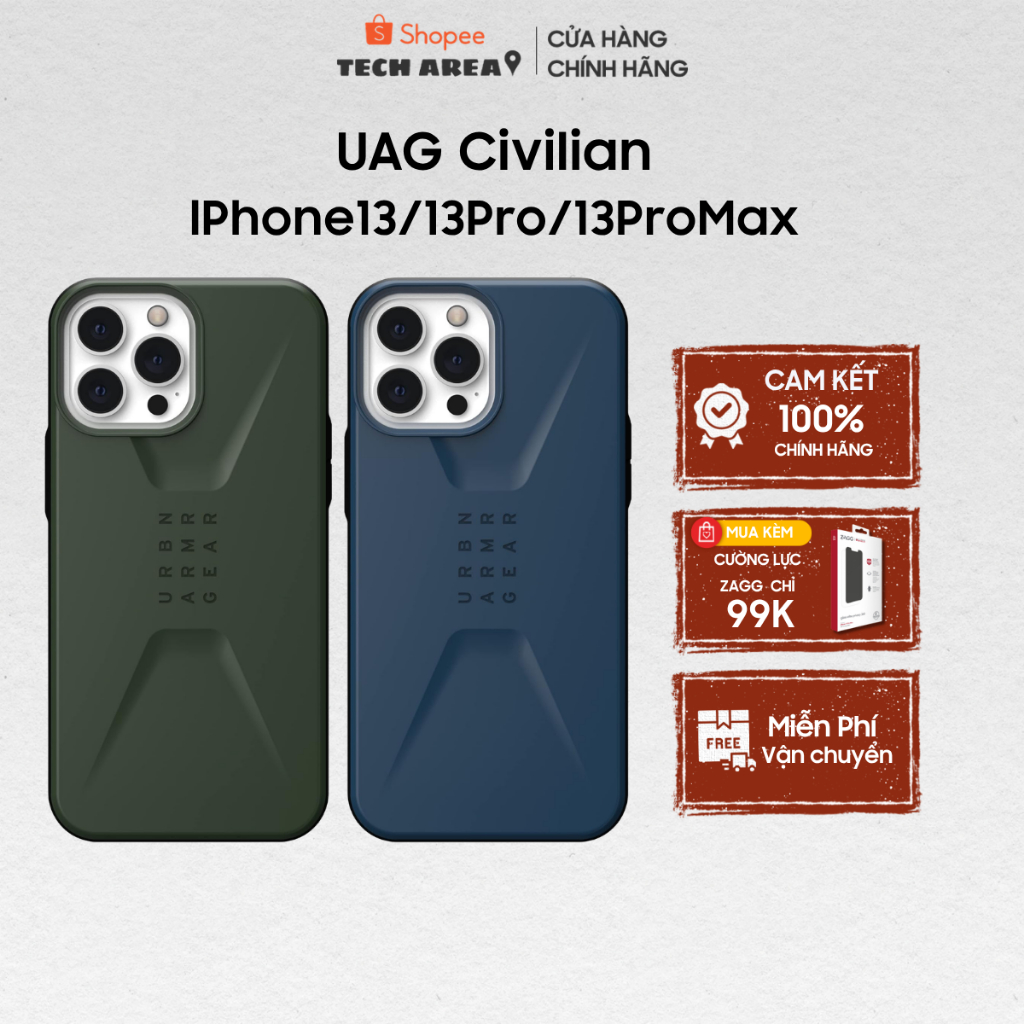 [UAG CHÍNH HÃNG] Ốp lưng UAG Civilian lPhone 13/13pro/13 pro max