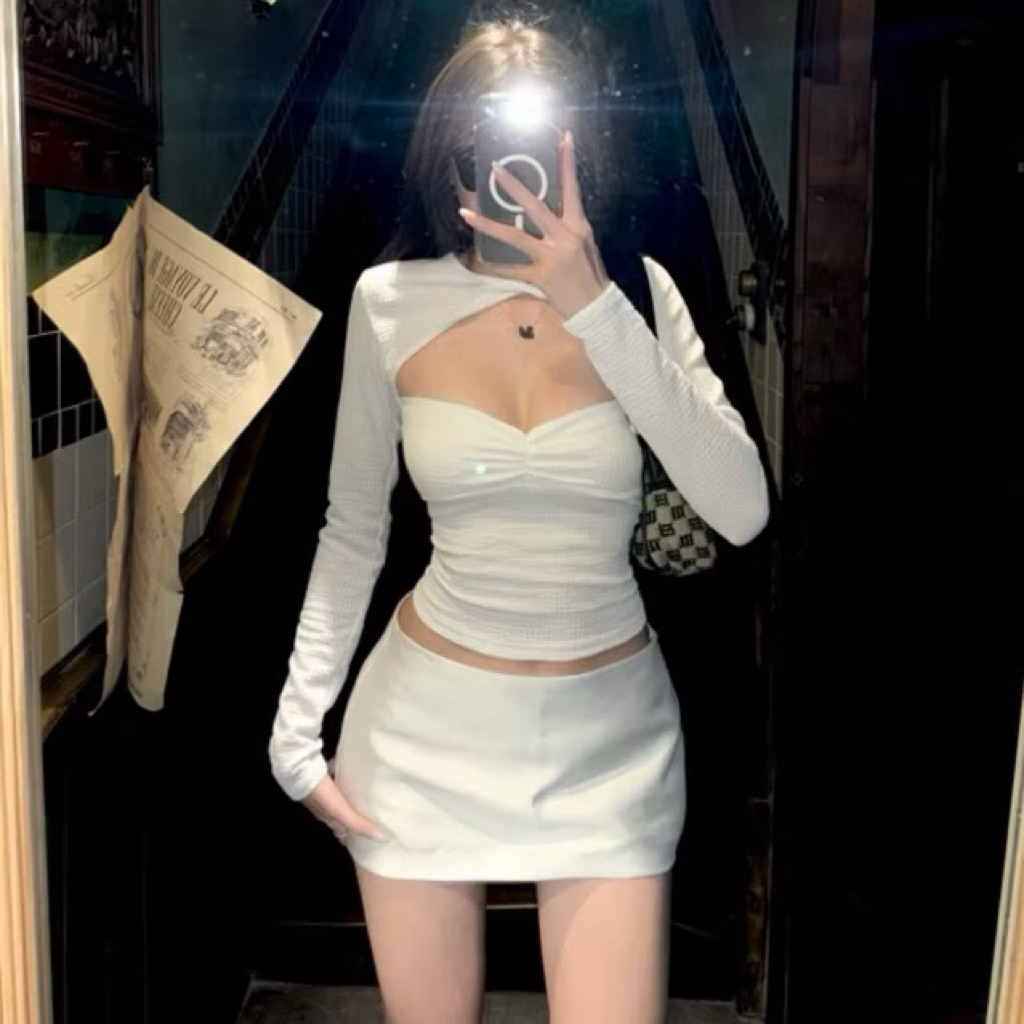[Thanh lý] Chân váy chữ A lưng thấp y2k M.X fashion NEW TAG (ảnh thật_Đọv kỹ mô tả)