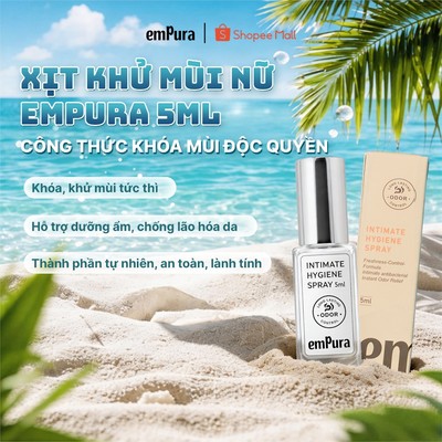 Xịt Khử Mùi EmPura 5ml Giúp Khoá Mùi Tức Thì, Khử Mùi Hôi Cơ Thể