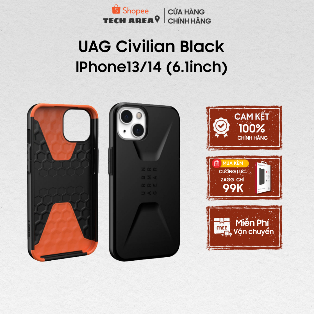 Ốp lưng UAG Civilian cho lPhone 13/14 [6.1inch] chính hãng