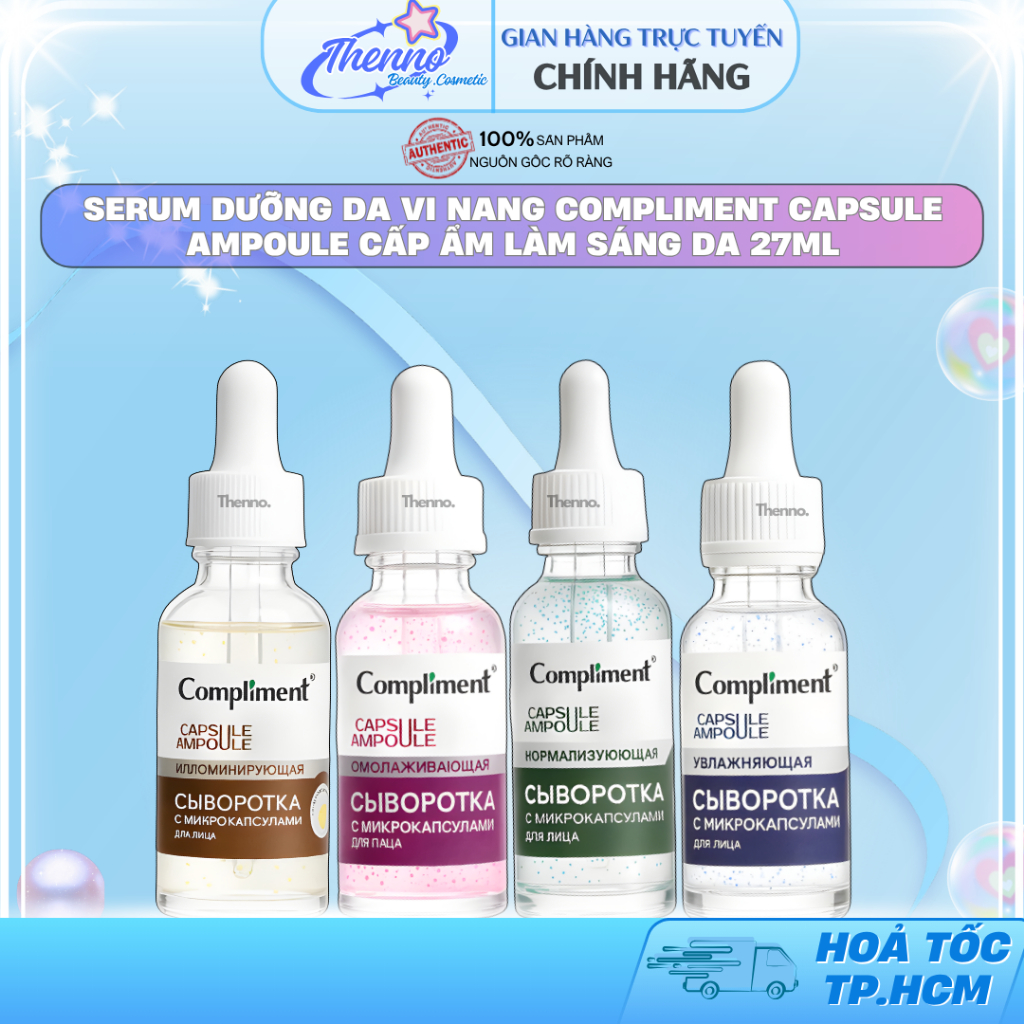 Serum Dưỡng Da Vi Nang Compliment Capsule Ampoule Cấp Ẩm Làm Sáng Da 27ml