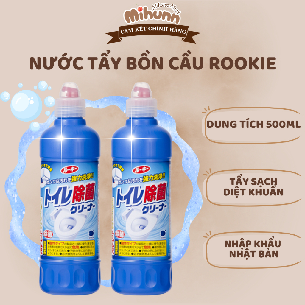 Nước tẩy Toilet Daiichi Sekken Rookie Nhật Bản 500ML - Đậm Đặc, Tẩy Sạch Lên Đến 99.9% Vi Khuẩn - MI