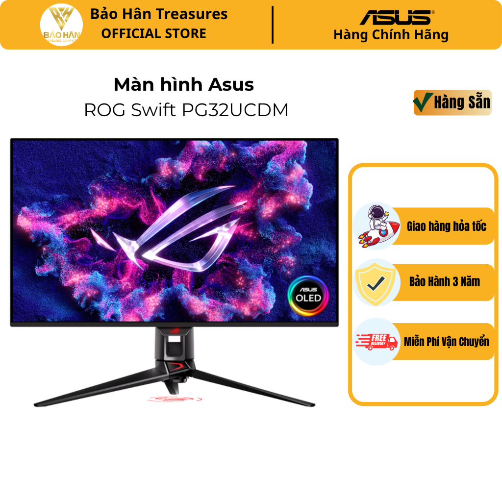 Màn hình Asus ROG Swift PG32UCDM 32 OLED 4K 240Hz - Hàng Chính Hãng