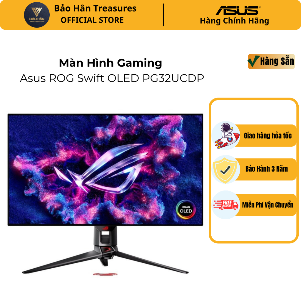 Màn Hình Gaming Asus ROG Swift OLED PG32UCDP 32 Inch/ 4K/ WOLED/ 240Hz/ 0.03ms - Hàng Chính Hãng