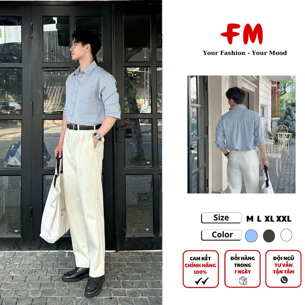 Áo Sơ Mi Nam Regular 1 Túi FMSTYLE  Hottrend Basic Sang Trọng, Dễ Phối Đồ 25070569