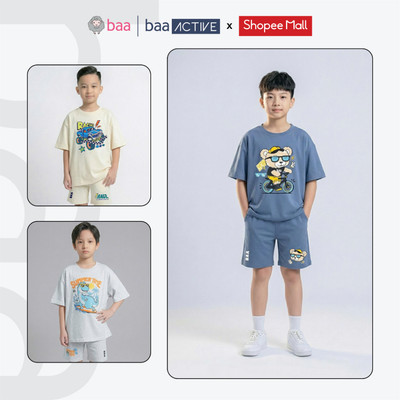 Set Đồ Bộ Bé Trai Mùa Hè Thoáng Mát, Mềm Mịn, Thấm Hút Tốt (1-10 Tuổi) BaaBaby B-BC-SE06N