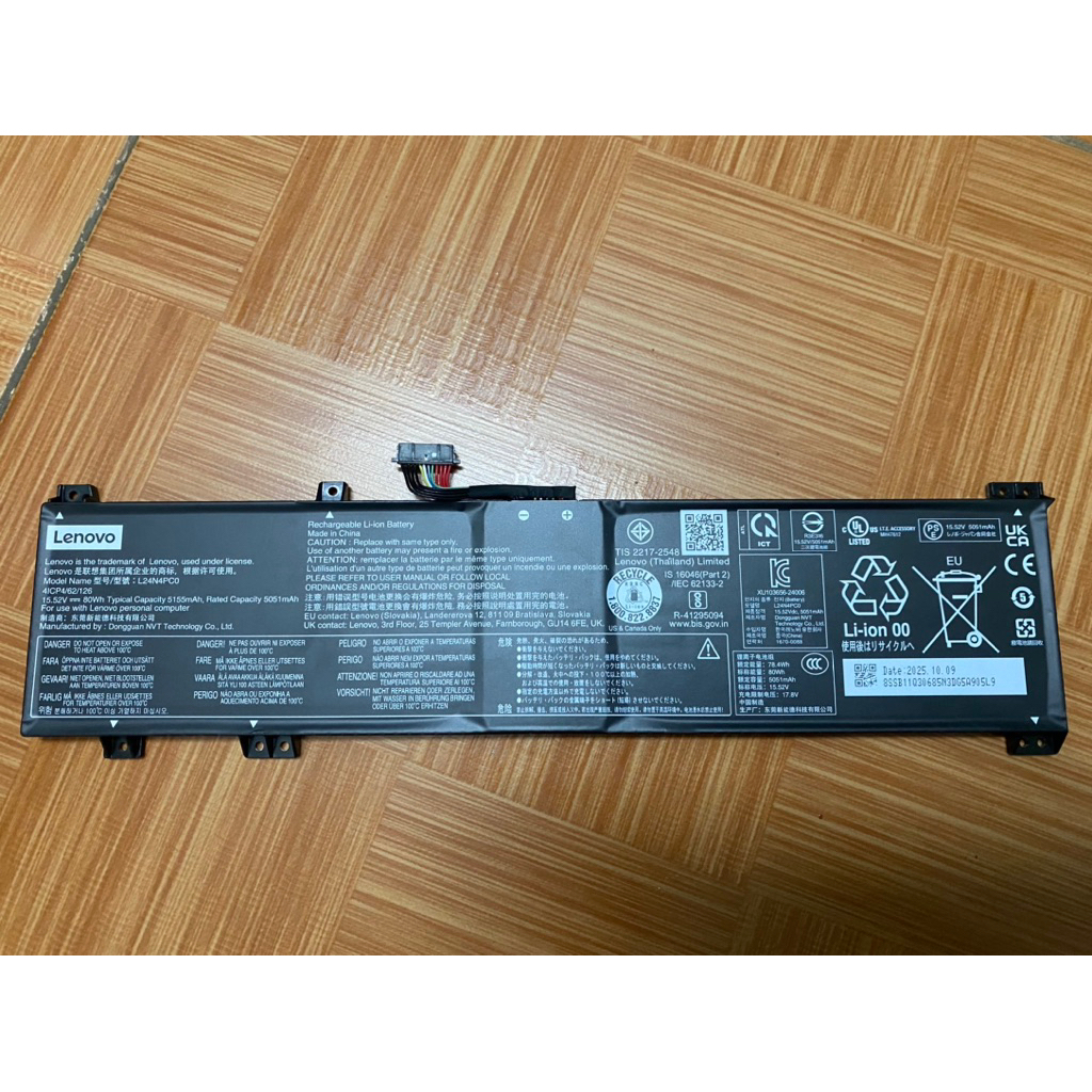 Pin Laptop Lenovo LOQ 15IRX9 15IAX9 - Mã L24N4PC0 (15.52V 80Wh 5155mAh) - Hàng Zin
