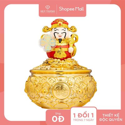 Quà Tặng Hũ Thần Tài Vàng 24k (Chứa 0.002gram Vàng 24k) Huy Thanh Jewelry