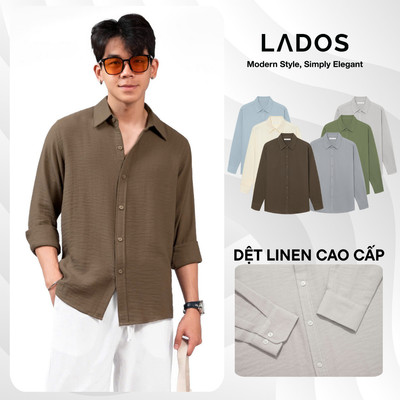 Áo Sơ Mi Nam Relax Casual LADOS-8176 Vải Rayon Mềm Rũ Cao Cấp, Mát Lạnh, Thấm Hút Mồ Hôi, Form Regular Sang Trọng