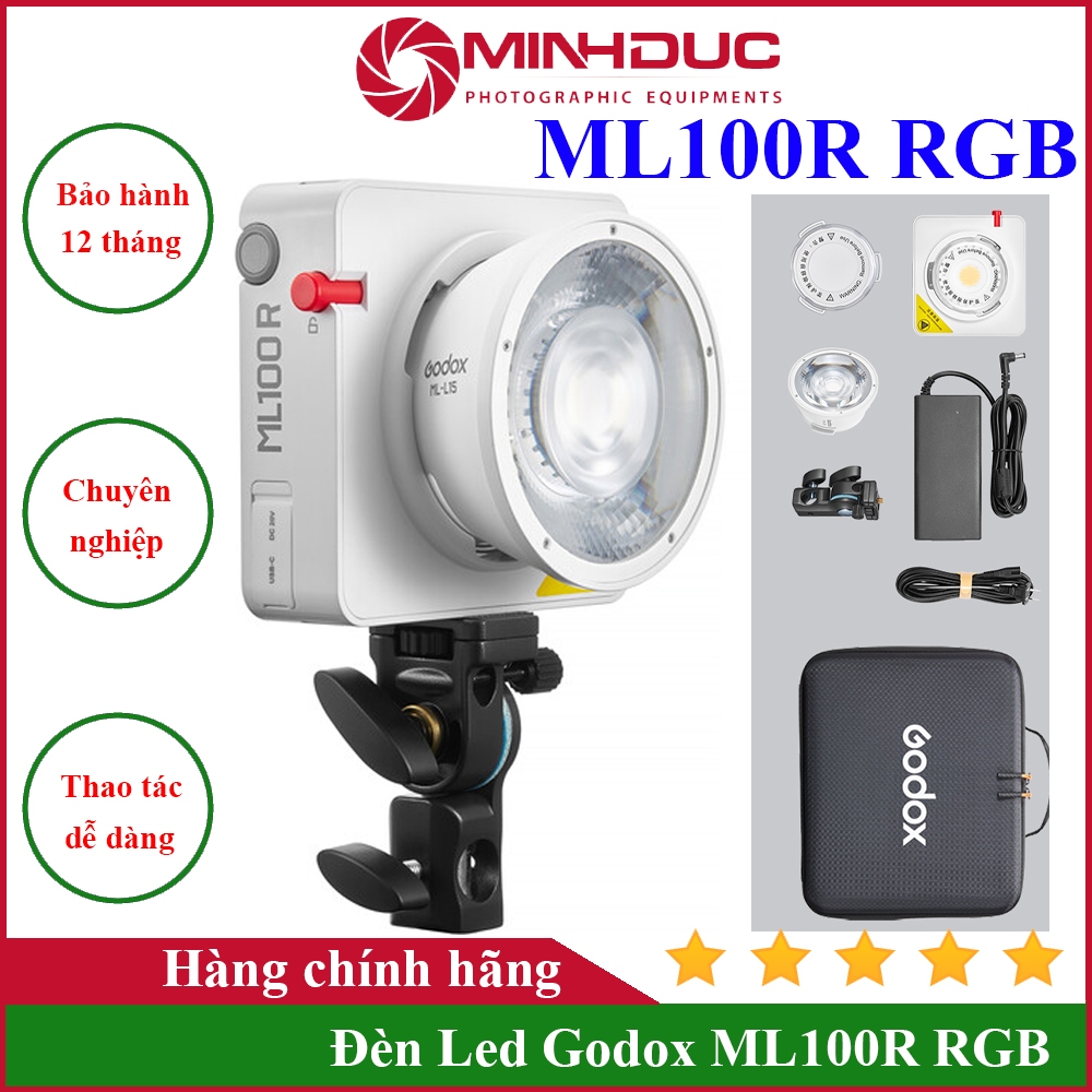 Đèn Led cầm tay Godox ML100R RGB Full Color. Hàng chính hãng