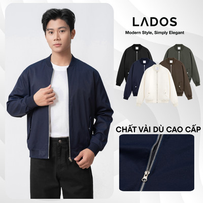 Áo Khoác Bomber Nam LADOS-2134 Vải Dù Chống Gió, Dáng Đứng Form, Áo Khoác Khóa Kéo Trẻ Trung Dễ Phối