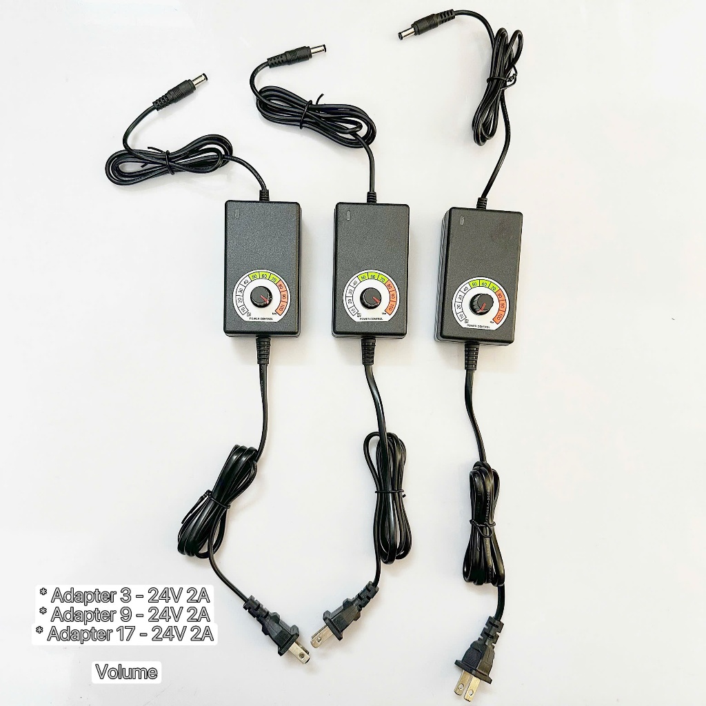 Adapter điều chỉnh 3-24V 2A, 9-24V 2A , 17-24V 2A cho led, đưa võng nôi, quạt, máy phun sương, máy b