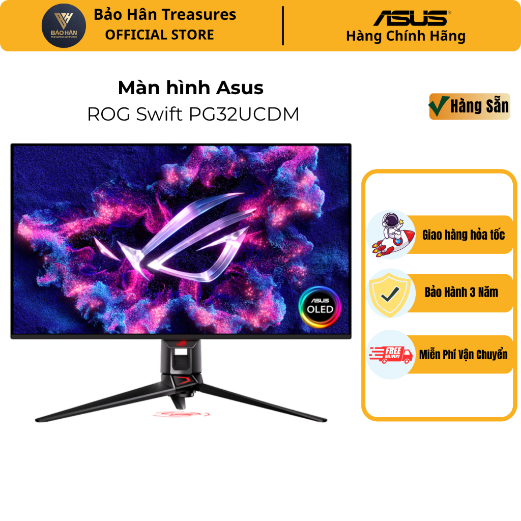 Màn hình Asus ROG Swift PG32UCDM 32" OLED 4K 240Hz - Hàng Chính Hãng