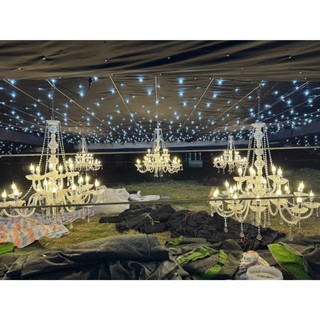 💡 Đèn Chùm 20 Tay Cao Cấp Sang Trọng Treo Trần Trang Trí Phòng Khách, Studio, Tiệc Cưới Sự Kiện