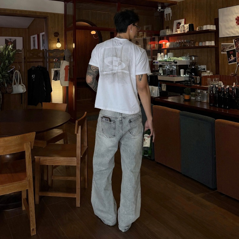 Bad Choices | Quần jeans ống suông PLAIN wash màu phong cách Menswear | BigBuy360 - bigbuy360.vn