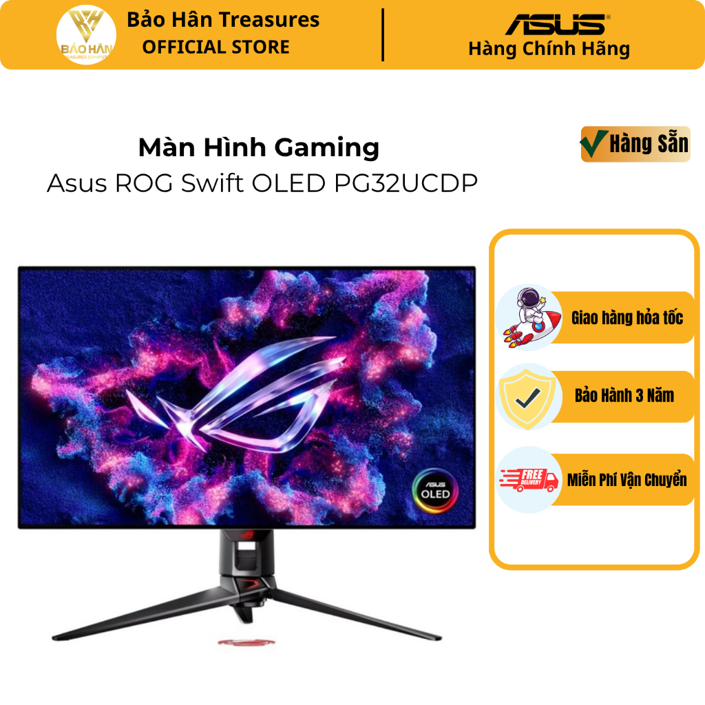 Màn Hình Asus ROG Swift OLED PG32UCDP 32 Inch/ 4K/ WOLED/ 240Hz/ 0.03ms - Hàng Chính Hãng