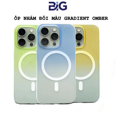 Ốp Lưng Gradient Ombre Nhám Mờ Cho iPhone 12–17 Pro Max | Chống Ố Vàng, Sạc Không Dây