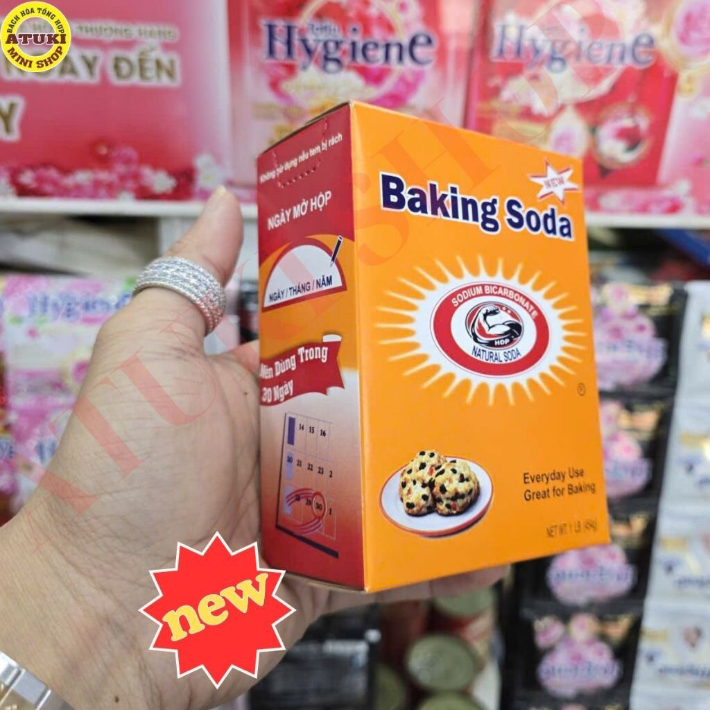 Combo 5 Sodium Bicarbonate 454g  Dùng Làm Bánh & Vệ Sinh Nhà Cửa