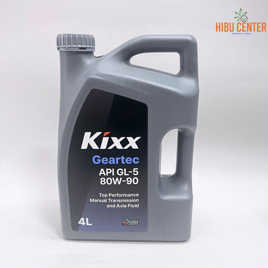 { NHỚP LÁP } Dầu Hộp Số Sàn KIXX Geartec API GL-5 80W90 4 lít | Hibucenter