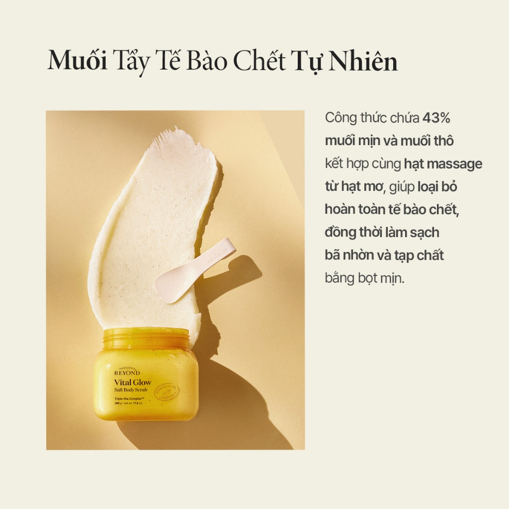 [Beyond Offical Store] Tẩy tế bào giúp làm sáng da Beyond Vital Glow Body Scrub 500g | BigBuy360 - bigbuy360.vn