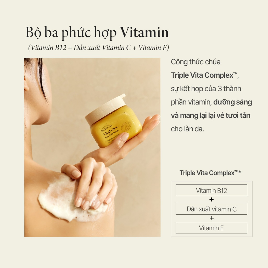 [Beyond Offical Store] Tẩy tế bào giúp làm sáng da Beyond Vital Glow Body Scrub 500g | BigBuy360 - bigbuy360.vn