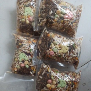 (TRỘN SÂU - RANG BƠ - SỈ) Thức ăn trộn sâu ngon cho hamster, 400gr/bịch.