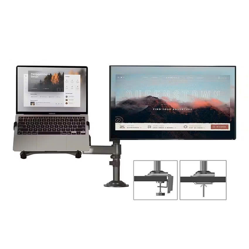 NB H180 +FP2 / Combo Gía Đỡ LapTop/ MacBook 10 - 17'' inch - Gía Đỡ Màn Hình Máy Tính 17 - 30 inch