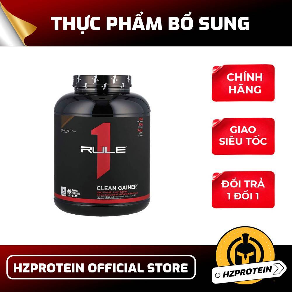 Rule1 Clean Gainer 5lbs – Mass Sạch Cao Cấp, Ít Đường