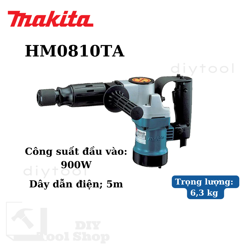 Máy Đục Bê Tông Makita HM0810TA – 900W | Mạnh Mẽ – Bền Bỉ – Đục Bê Tông Hiệu Quả - CHÍNH HÃNG