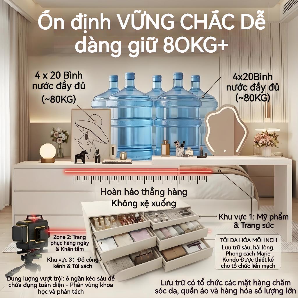 ALVIN Bàn trang điểm bàn làm việc bao gồm các ngăn tủ tiết kiệm rất nhiều không gian và có dung tích lớn | BigBuy360 - bigbuy360.vn