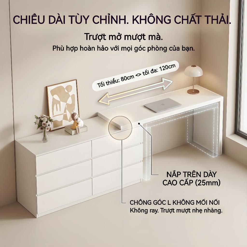 ALVIN Bàn trang điểm bàn làm việc bao gồm các ngăn tủ tiết kiệm rất nhiều không gian và có dung tích lớn | BigBuy360 - bigbuy360.vn