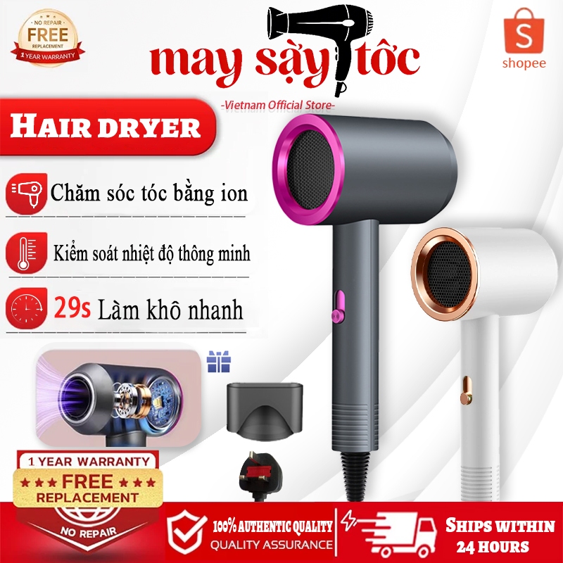 Máy Sấy Tóc ion âm🍜 Máy Sấy Tóc Tạo Kiểu 2 Chiều Nóng Lạnh Công suất…