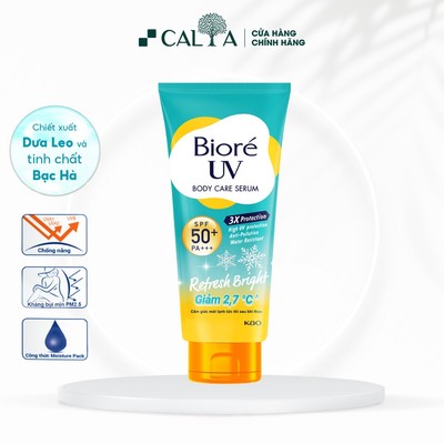 Serum Dưỡng Thể Biore Chống Nắng, Kháng Bụi, Sáng Mịn Mát Lạnh - Bioré UV Refresh Bright 50ml/150ml