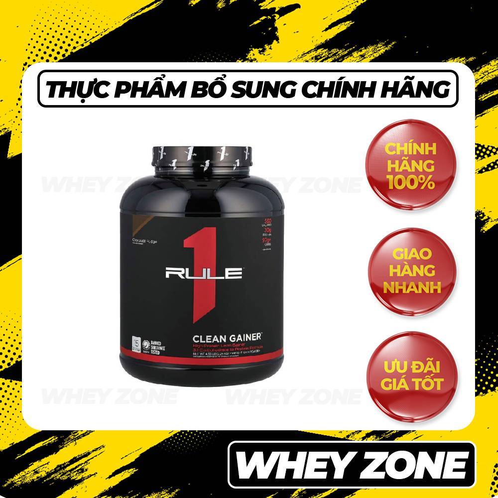 Rule1 Clean Gainer 5lbs – Mass Sạch Ít Đường, Dễ Hấp Thu