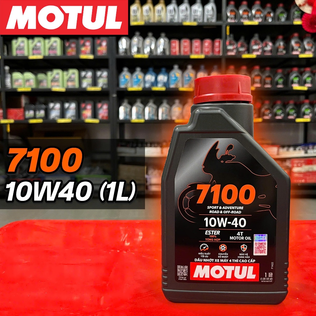 Nhớt Motul 7100 10W40 1L, 1L2 Gốc Ester 100% tổng hợp hoàn toàn (910016) (910015)