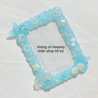 Toploader decor kem thạch viền mây đuôi cá xanh biển