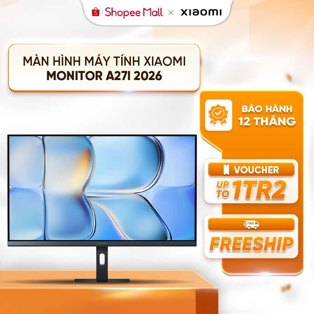 Màn hình máy tính Xiaomi Monitor A27i 2026 - Màn hình IPS, FHD 1080p - Tần số quét cao 144Hz - ∆E<1